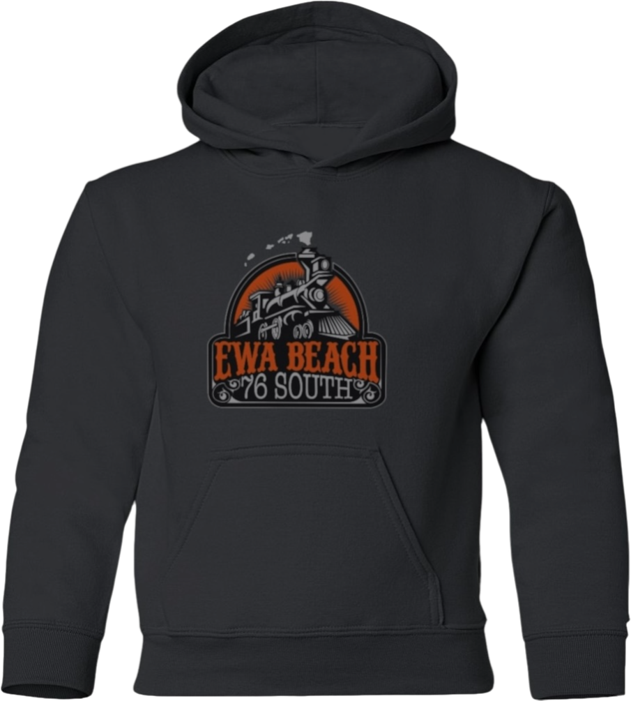 EWA BEACH Keiki Premium Hoodie Midweight (Black)