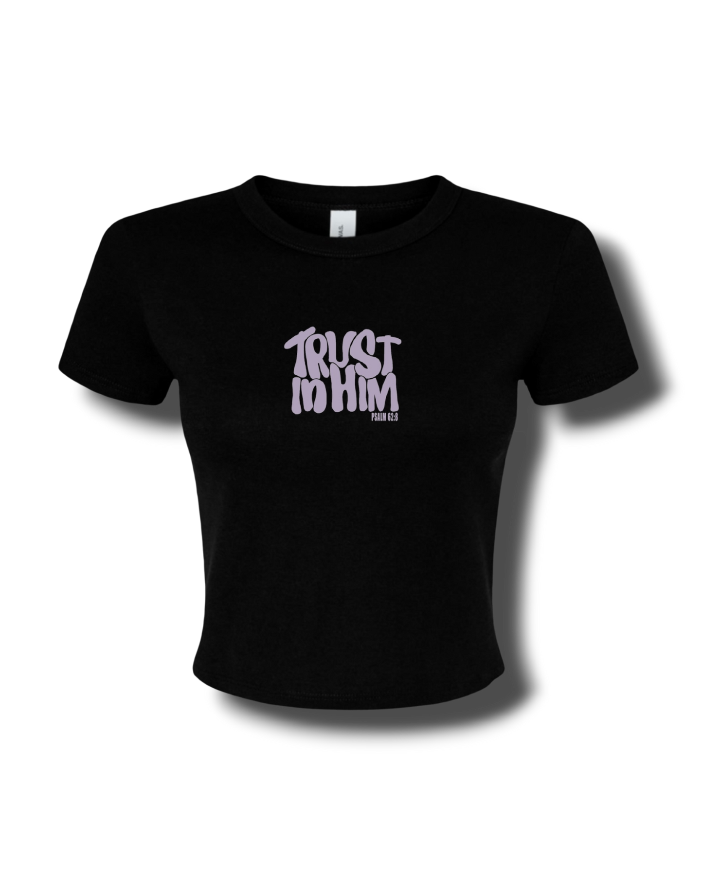 TRUST IN HIM Baby Tee (Black)