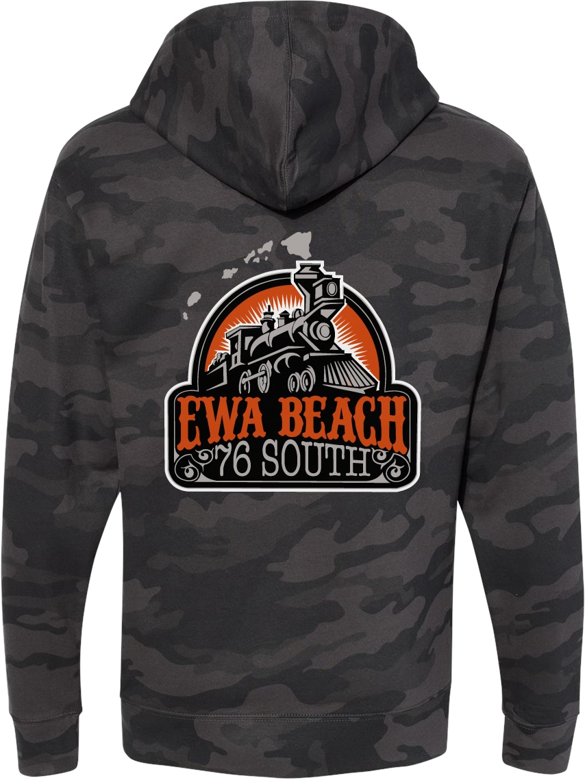 EWA BEACH Premium Hoodie Midweight (Black Camo)