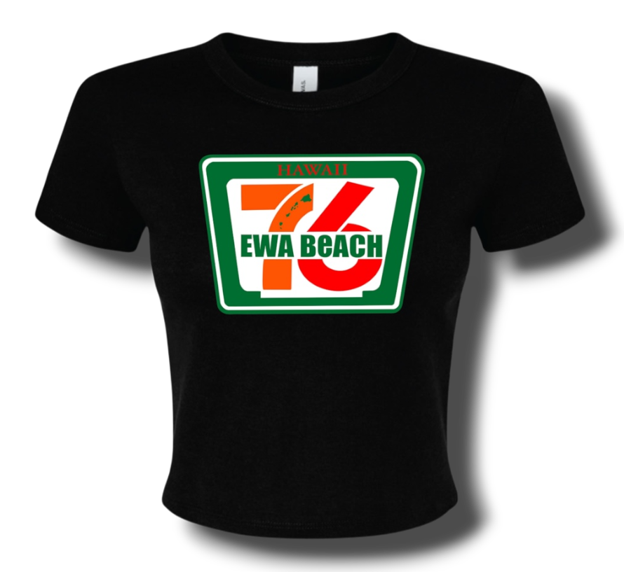 7-11 Womens Baby Tee (Black)