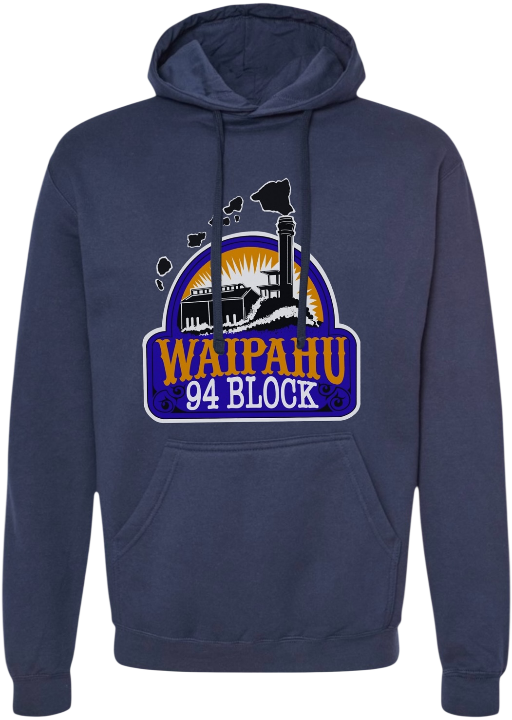 Waipahu Sugar Mill Midweight hoodie (Heather Blue)