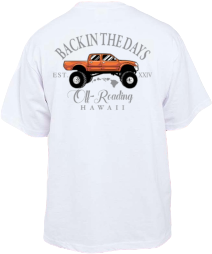 Orange Tacoma ShakaWear T-Shirt Heavy Weight (White)