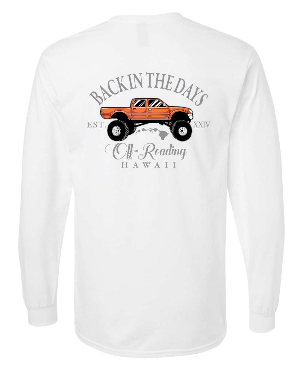 Orange Tacoma Off-Road Long Sleeve T-Shirt (White)