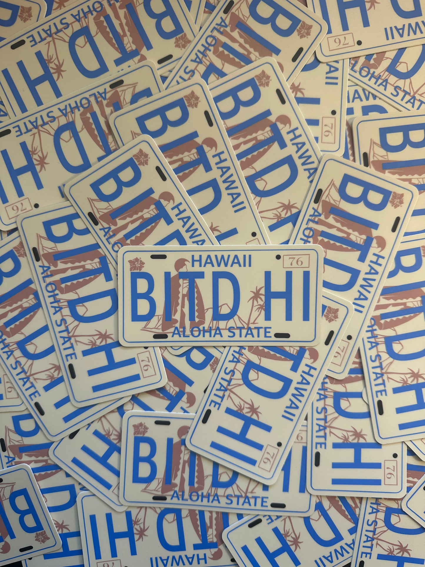 70's Hawaii License Plate Sticker