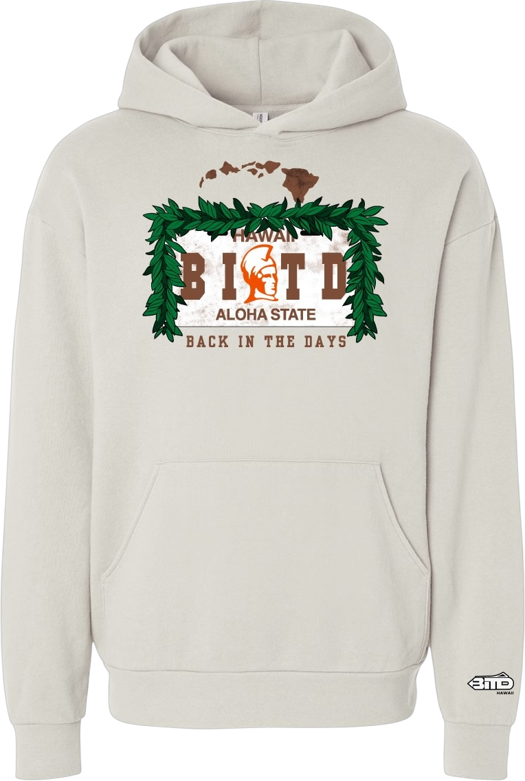 BITD License Plate Hoodie (Ivory)