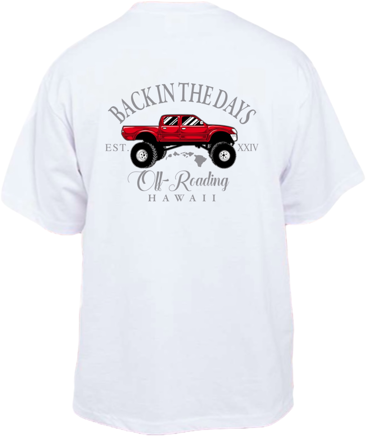Red Tacoma Off-Road Shaka Wear T-Shirt Heavy Weight (White)