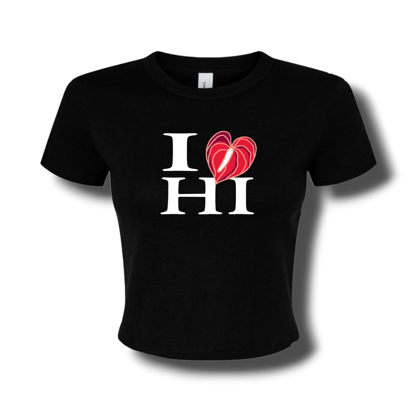 I❤️HI Women’s Baby tee (Black)