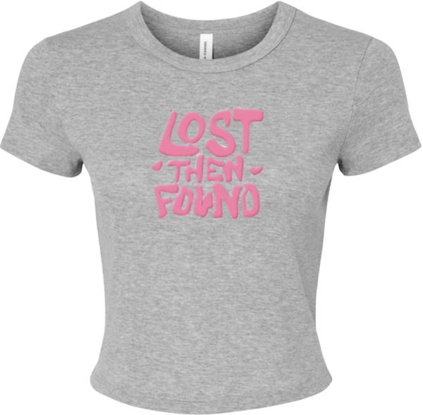 LOST THEN FOUND Micro Rib Baby Tee (Heather Gray)