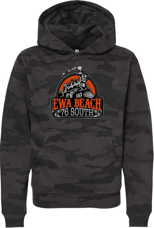 EWA BEACH Keiki Premium Hoodie Midweight (Black Camo)