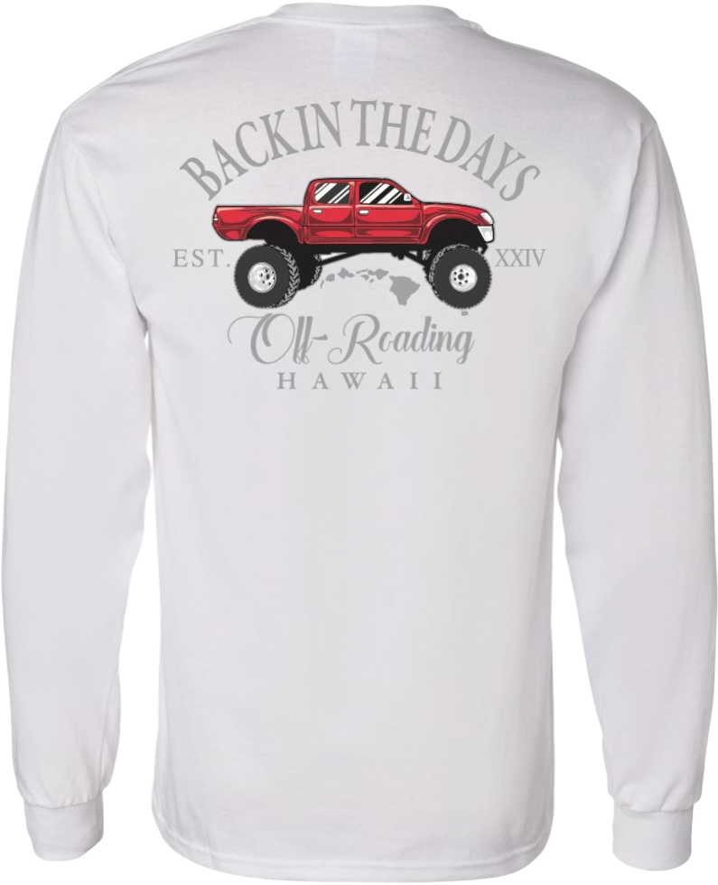 Red Tacoma Long Sleeve Tee (White)