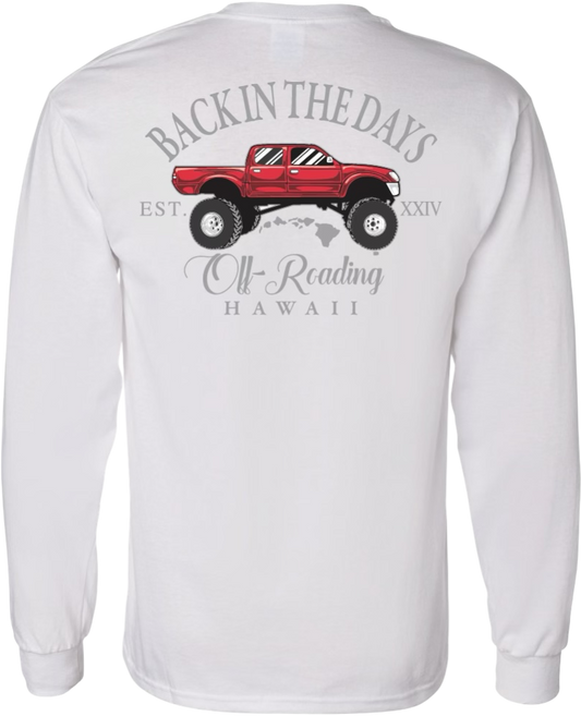 Red Tacoma Off-Road Long Sleeve T-Shirt (White)