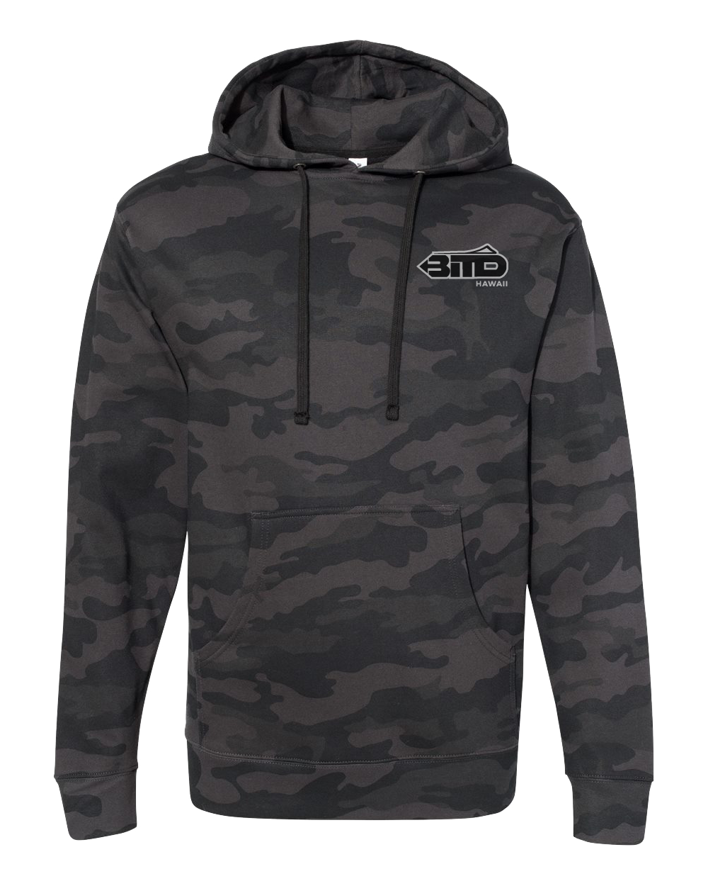 Premium Hoodie Midweight (Black Camo)