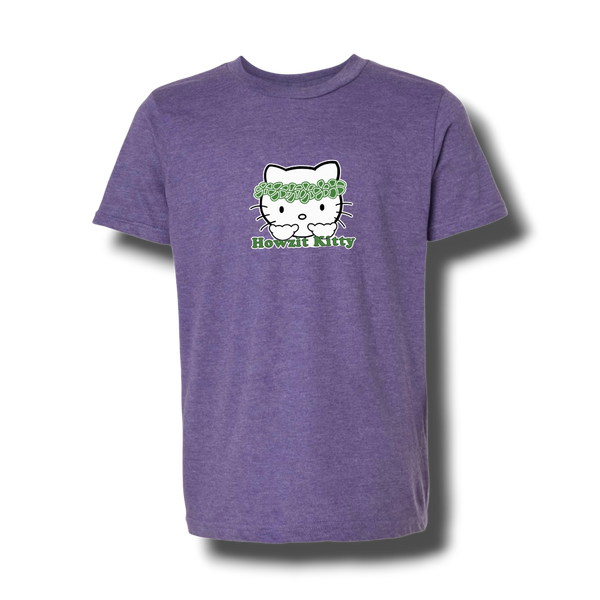 Howzit Kitty Keiki Tshirt (Heather Purple)