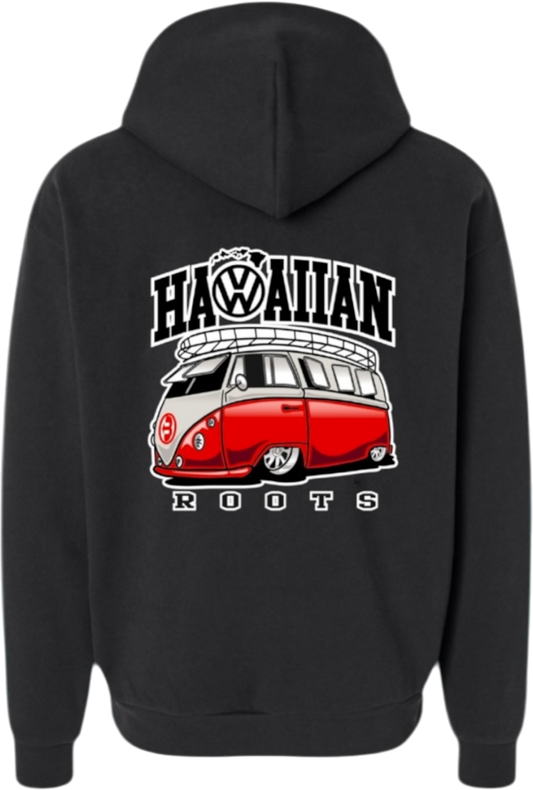 VW BUS Premium Midweight Zipper Hoodie (Black)