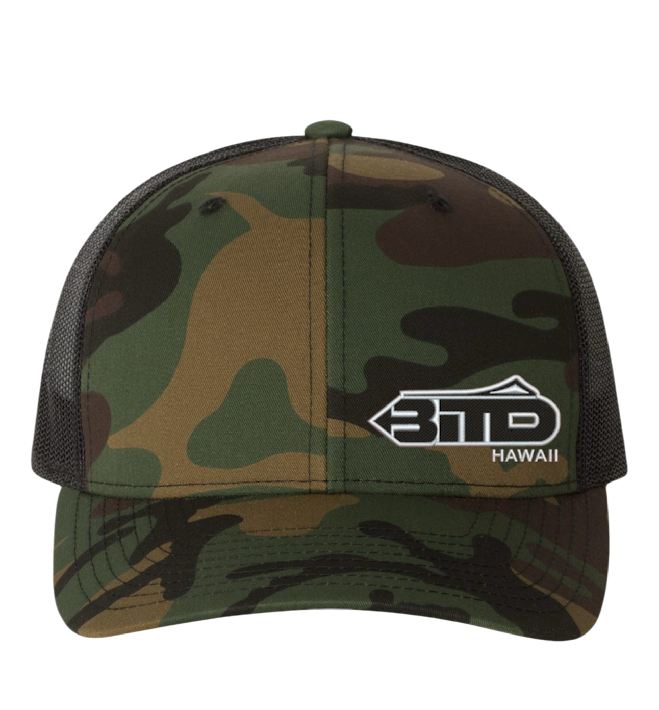 BITD Logo snapback w/ Embroidered Logo (Camo/Black)