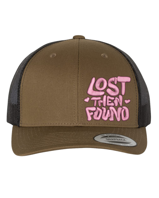 Retro Trucker hat with Embroidered Logo (Coyote Brown / Black)