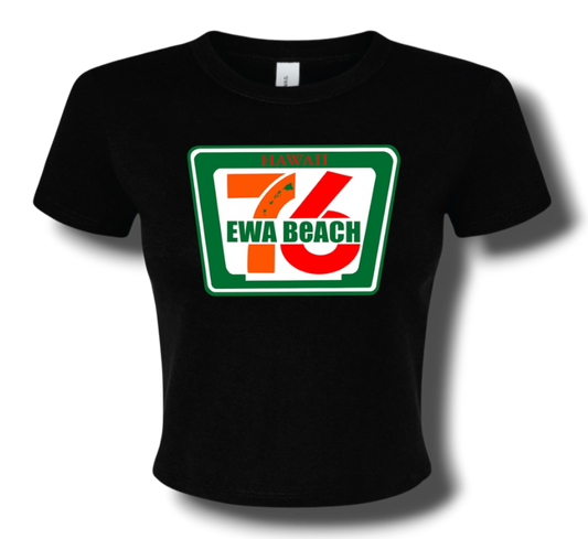 7-11 Womens Baby Tee (Black)