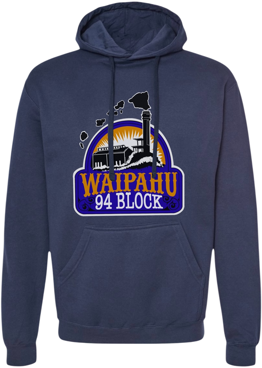 Waipahu Sugar Mill Midweight hoodie (Heather Blue)