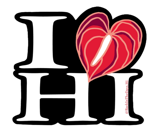 I❤️HI sticker (Black/White)