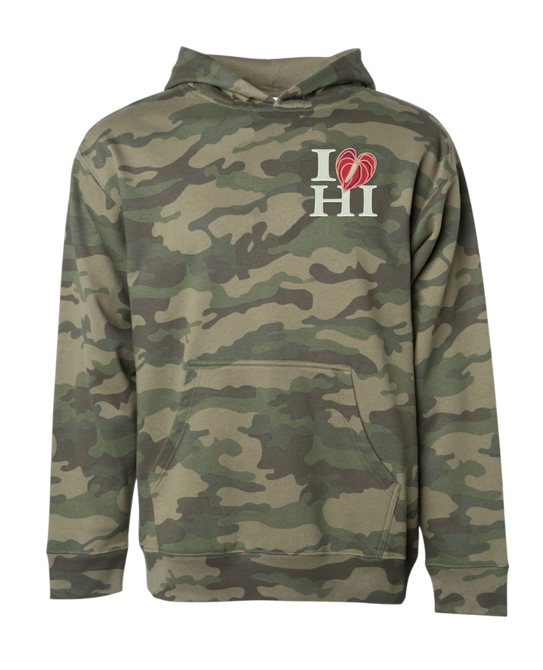 I❤️HI  Midweight Hoodie  (Green)