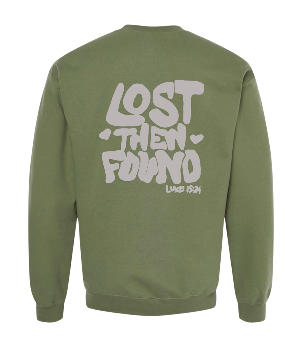 LOST THEN FOUND Crew Neck  (Green)