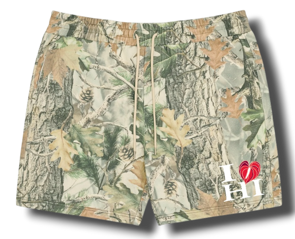 VOLLEY SHORTS (Green) I❤️HI Embroidered