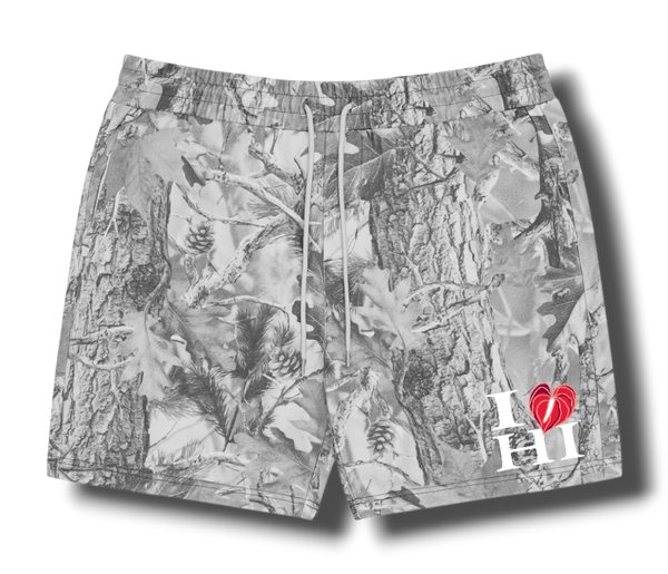 VOLLEY SHORTS (Gray) I❤️HI Embroidered