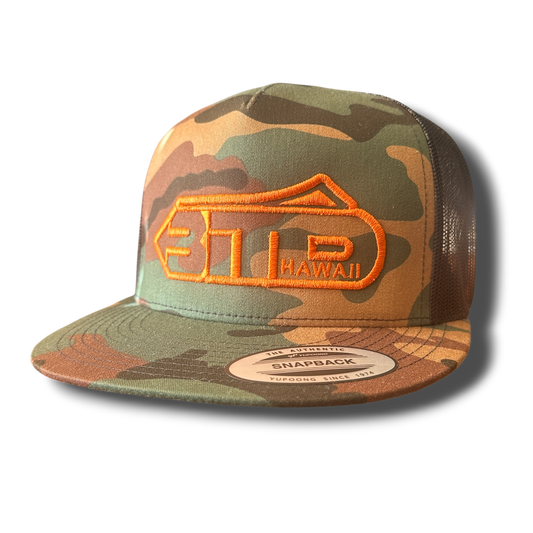 BITD Logo Trucker Hat (Green Camo)